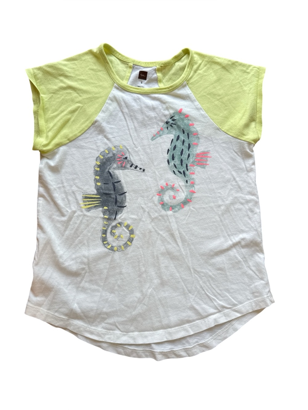 Tea Collection Sea Horse Tee Size 6